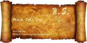 Muck Sára névjegykártya