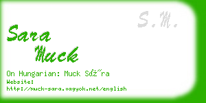 sara muck business card